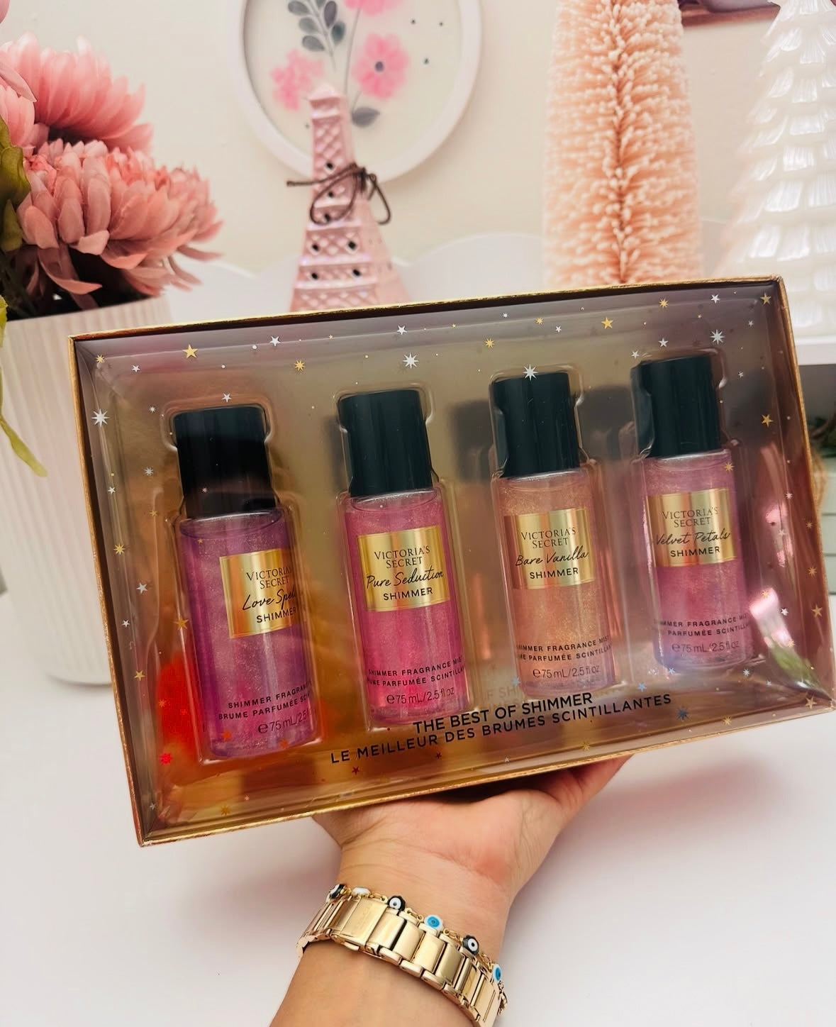 Coffret de brumes pailletées (4x75ml) de Victoria's Secret🎁✨