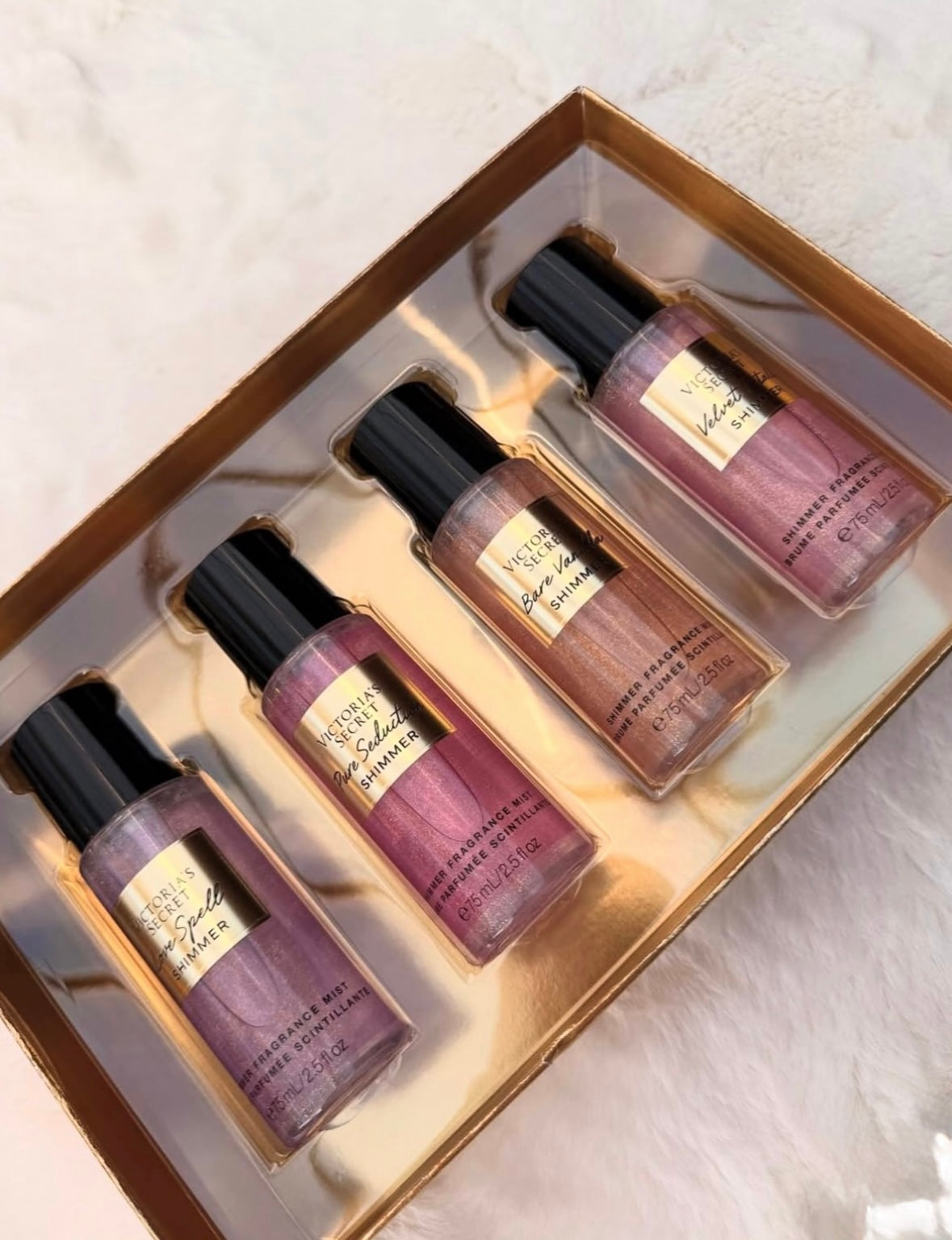Coffret de brumes pailletées (4x75ml) de Victoria's Secret🎁✨