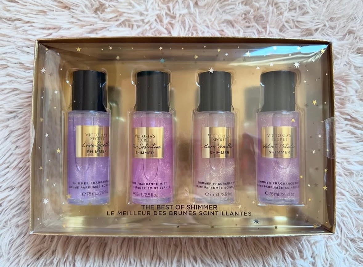 Coffret de brumes pailletées (4x75ml) de Victoria's Secret🎁✨