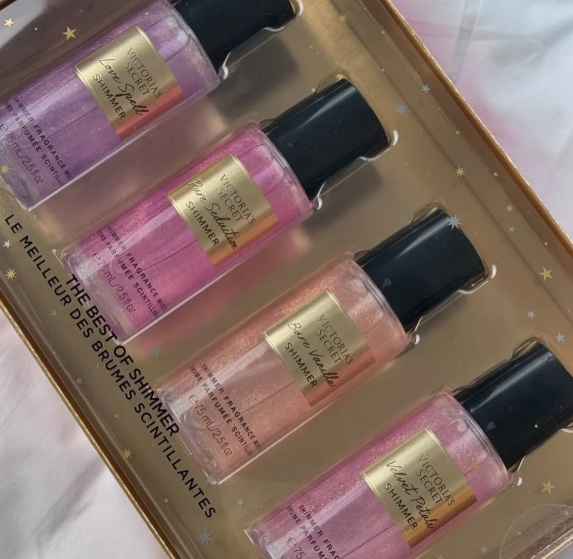 Coffret de brumes pailletées (4x75ml) de Victoria's Secret🎁✨