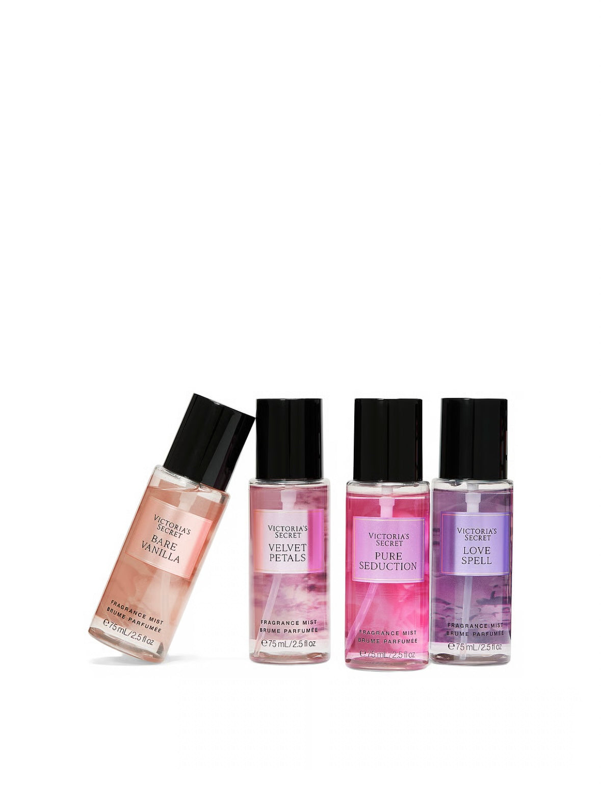 Set de 4 brumes (4x75ml) avec trousse de Victoria's Secret🎁