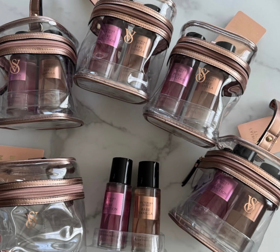 Set de 4 brumes (4x75ml) avec trousse de Victoria's Secret🎁