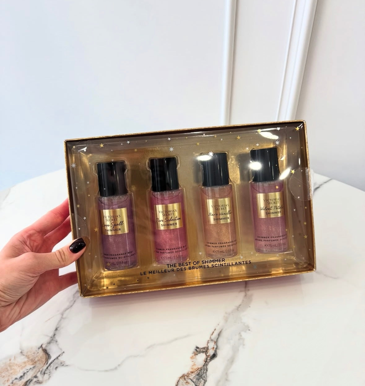 Coffret de brumes pailletées (4x75ml) de Victoria's Secret🎁✨