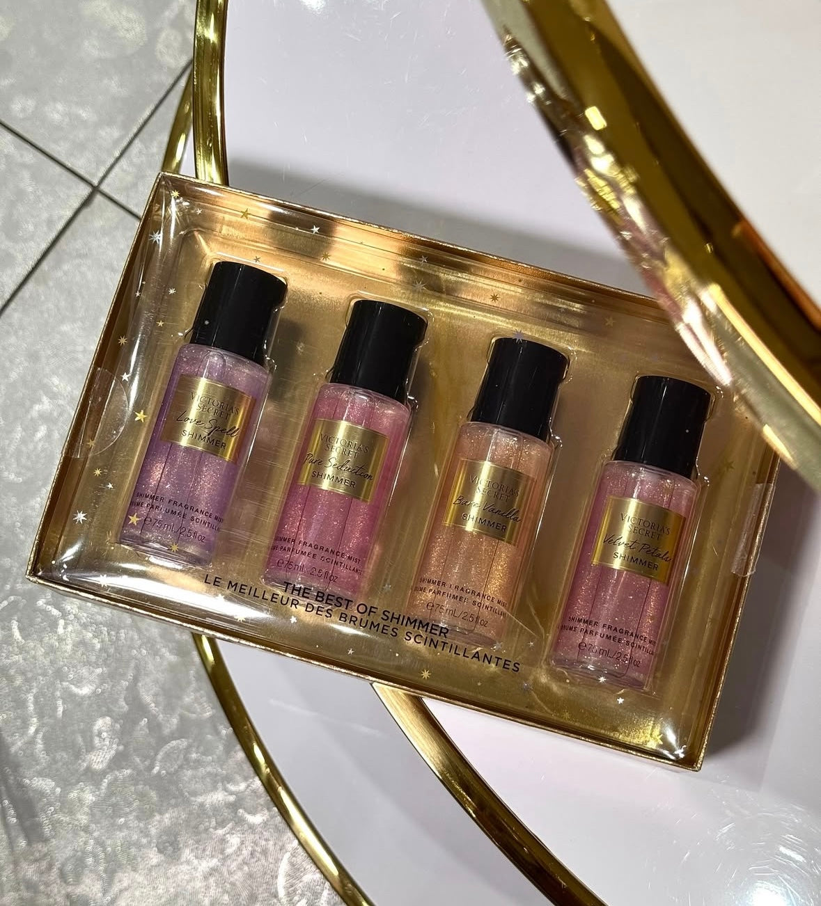 Coffret de brumes pailletées (4x75ml) de Victoria's Secret🎁✨