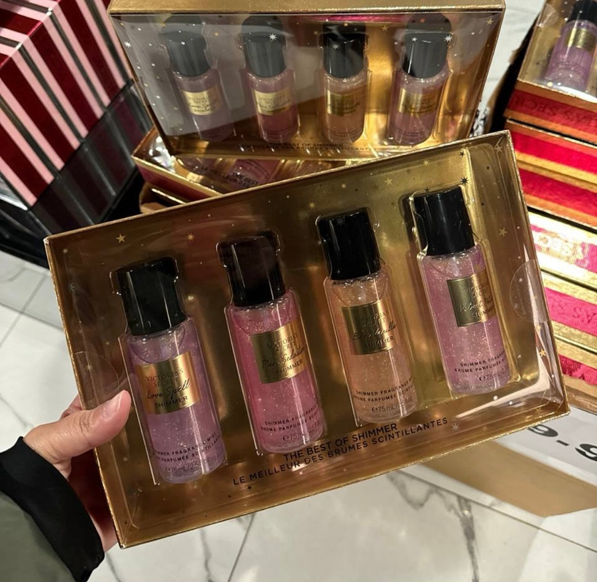 Coffret de brumes pailletées (4x75ml) de Victoria's Secret🎁✨