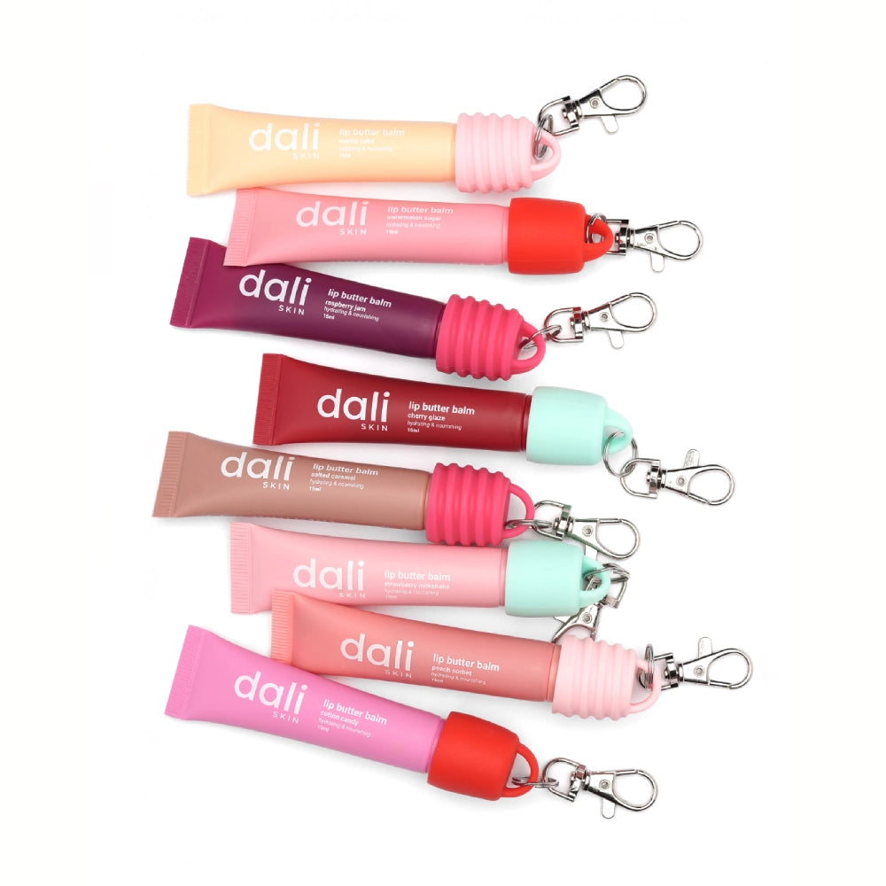 Porte-clés pour baume à lèvres turquoise