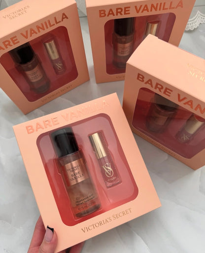 Coffret cadeau 2 pièces Bare Vanilla Mist & Kiss Victoria's Secret💛