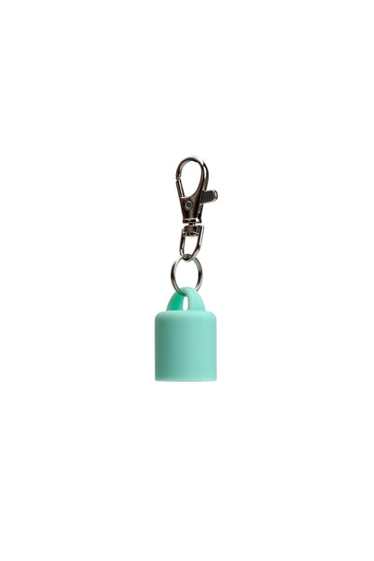 Porte-clés pour baume à lèvres turquoise