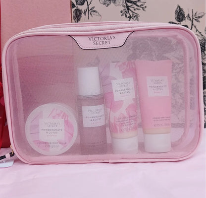 Set de 4 produits Pomegranate & Lotus avec trousse de Victoria's Secret🎁