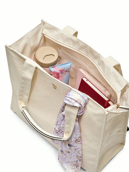 Grand sac à motif floral en relief avec écharpe de Victoria's Secret🤍