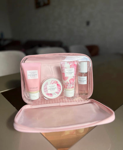 Set de 4 produits Pomegranate & Lotus avec trousse de Victoria's Secret🎁