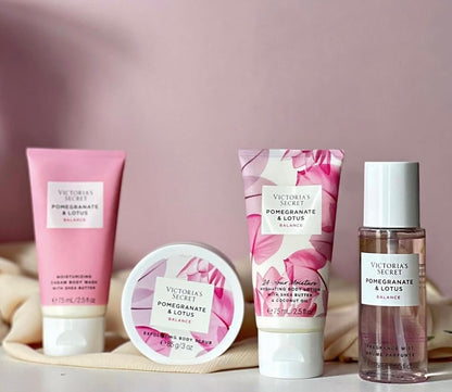Set de 4 produits Pomegranate & Lotus avec trousse de Victoria's Secret🎁