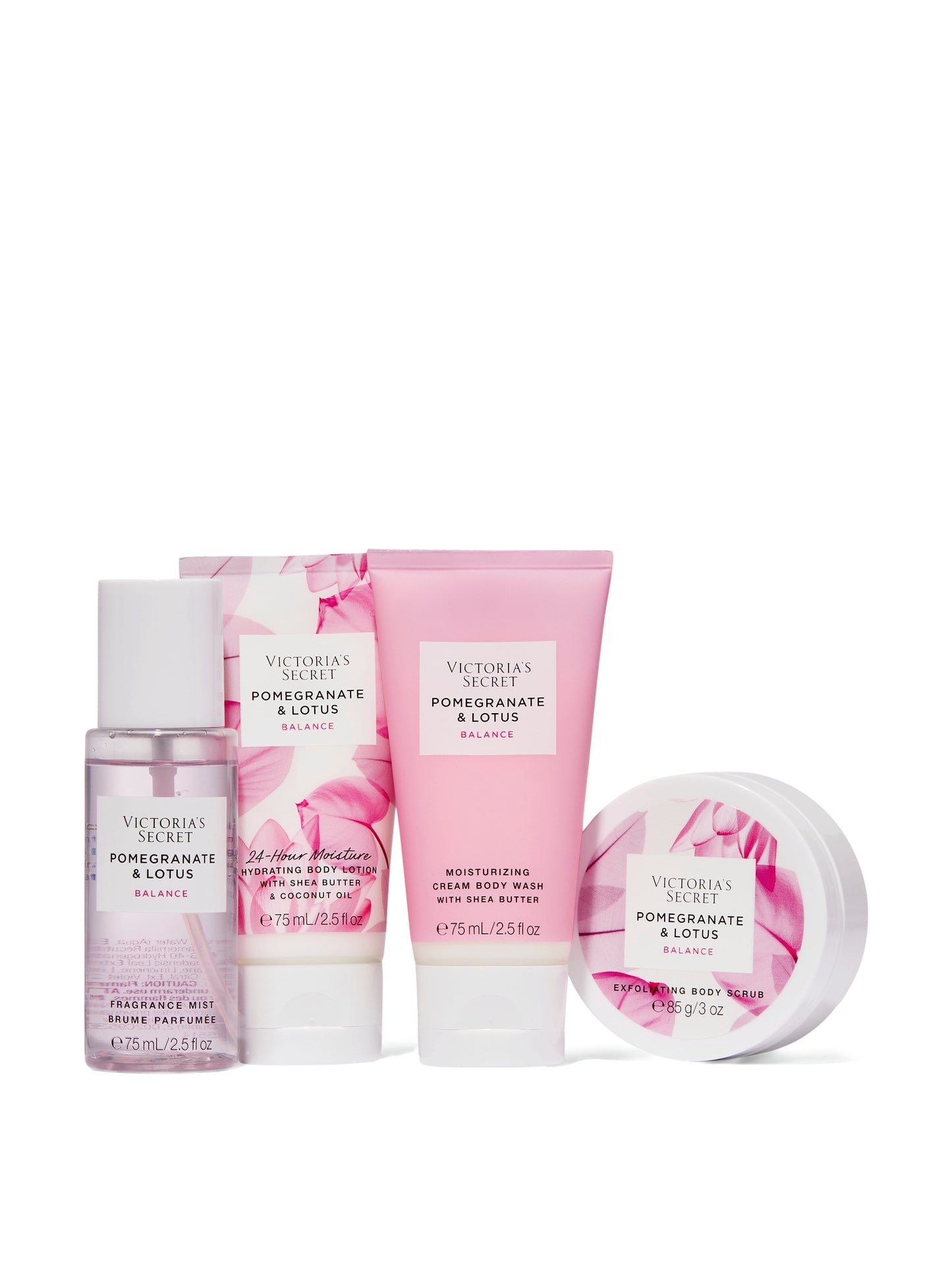 Set de 4 produits Pomegranate & Lotus avec trousse de Victoria's Secret🎁